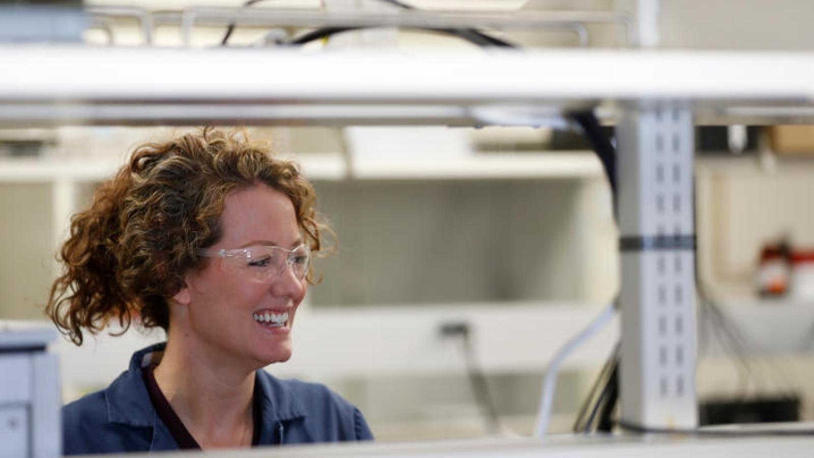 Ashley Morris, Ph.D., is a principal research engineer at CAER and part of the Carbon Materials Research Group. Photo by Mark Mahan.