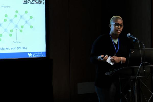 Ariel Robinson presenting at Kentucky Water Resources Annual Symposium