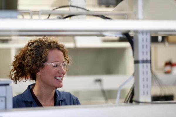 Ashley Morris, Ph.D., is a principal research engineer at CAER and part of the Carbon Materials Research Group. Photo by Mark Mahan.